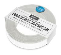 WoodPress® Cinta de melamina blanca perlada de 15 mm, cinta de chapa prepegada, rollo de 7,5 m, planchar para una fácil aplicación de bricolaje, cubrirá el borde de un panel de MDF estándar