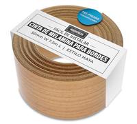 WoodPress® Cinta de melamina de 50 mm estilo haya, rollo de 7,5 m, termoadhesivo para una fácil aplicación de bricolaje
