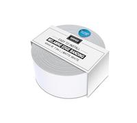 WoodPress® Cinta de melamina de color blanco mate de 40 mm, rollo de 7,5 m, se puede planchar para una fácil aplicación, cubre el borde de un panel de MDF estándar