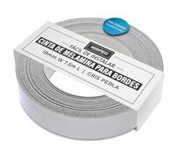 WoodPress® Cinta de melamina gris perlado de 19 mm, cinta de chapa prepegada, rollo de 7,5 m, planchar para una fácil aplicación de bricolaje, cubrirá el borde de un panel de MDF estándar