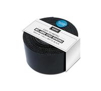 WoodPress® Cinta de melamina negra mate de 40 mm, cinta de chapa prepegada, rollo de 7,5 m, planchar para una fácil aplicación de bricolaje, cubrirá el borde de un panel de MDF estándar