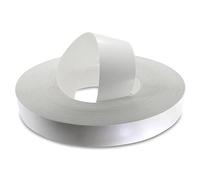 WoodPress® Cinta para bordes de chapa de madera preencolada de melamina blanca mate de 19 mm - Rollo comercial de 50 m - Aplicación de madera con plancha