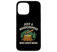 Woods Man Woodchopper Hacha de leña para cortar leña Woodland Camping Carcasa para iPhone 13 Pro Max