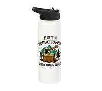 Woods Man Woodchopper Hacha de leña para cortar madera Stainless Steel Insulated Water Bottle