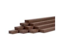 Woodsellers® Juego de 10 listones de madera de nogal cepillado, 500 × 25 × 8 mm, listones de madera maciza natural y listos para pegar, para construcción de muebles y construcción de interiores