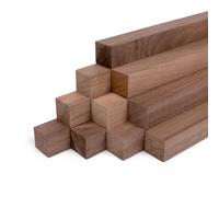 Woodsellers® Set de 10 listones de madera de nogal cepillados 500 × 20 × 20 mm - Listones de madera maciza sin tratar y listos para encolar - para construcción de muebles y equipamiento interior