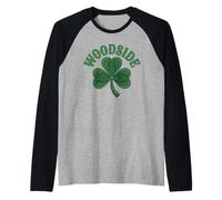 Woodside Queens New York Irish Clover Celtic Knots Irlanda Camiseta Manga Raglan