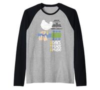 Woodstock 3 Days of Peace Camiseta Manga Raglan
