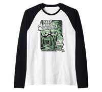 Woodsy Owl Keep America Beautiful Grand Teton National Park Camiseta Manga Raglan