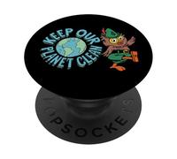 Woodsy Owl Keep Our Planet Clean Vintage Artwork PopSockets PopGrip Adhesivo