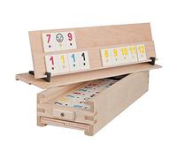 WOODTASTIC Set de Rummy Medias - Caja de Almacenamiento Hechos de Madera Sólida
