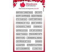 Woodware Jane Gill-Clear Magic-Juego de Sellos de fragmentos de Palabras, 4 x 6 inches