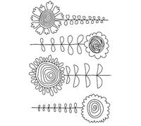 Woodware JGS491 Jane Gill - Sello mágico transparente, diseño de flores, plástico