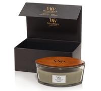 WoodWick candela profumata in confezione regalo | Candela profumata Fireside a ellisse con stoppino scoppiettante | Fino a 50 ore di durata | Confezione regalo | 1 pezzo, One Size