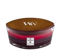 WoodWick Ellipse Trilogy Vela perfumada mecha crepitante | Bayas maduras | Hasta 50 horas de duración