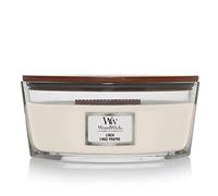 WoodWick Vela perfumada Hearthwick en forma de elipse con llama - Lino