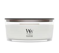 WoodWick Ellipse Vela perfumada | Té blanco y jazmín | con mecha crepitante | Tiempo de combustión: hasta 50 horas