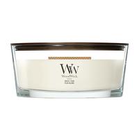 WoodWick Ellipse Vela perfumada | Teca blanca | con mecha crepitante | Tiempo de combustión: hasta 50 horas