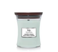 Woodwick sagewood & seagrass medium jar vela alrededor turquesa 1 piez
