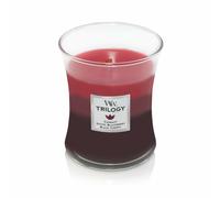 WoodWick Trilogy vela perfumada mediana en forma de reloj de arena con Pluswick Innovation | Sun-Ripened Berries | Ideal para regalo