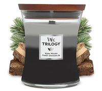 WoodWick Trilogy vela perfumada mediana en forma de reloj de arena con Pluswick Innovation, Maderas cálidas
