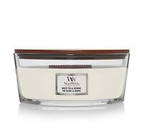WoodWick vela aromática en forma de elipse, té blanco con jazmín