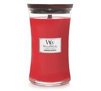 WoodWick vela aromática grande en forma de reloj de arena, bayas carmesí