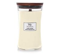 Vela aromática WoodWick Island Coconut con mecha de madera 609,5 g
