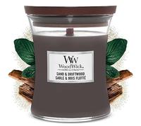 Vela aromática WoodWick Sand & Driftwood con mecha de madera 275 g