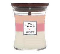 WoodWick Trilogy Blooming Orchard vela aromática con mecha de madera 275 g