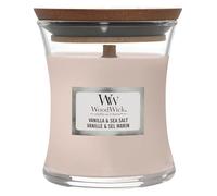 Woodwick Vela en tarro de vainilla de sal marina