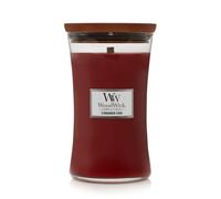 WoodWick Vela perfumada grande reloj de arena – Mecha crepitante, Chai con canela, hasta 130 h