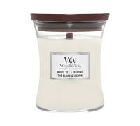 WoodWick | Vela mediana | Té blanco y jazmín | Gran regalo para mujeres