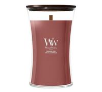 WoodWick Vela perfumada grande reloj de arena – Mecha crepitante, Chai con canela, hasta 130 h