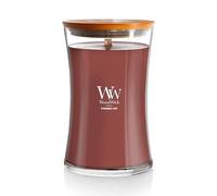 Woodwick Hourglass Vela Aromática en Tarro Grande, Rojo (Cinnamon Chai), 610g