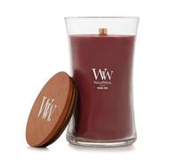 WoodWick Vela Perfumada con Mecha Crepitante | Vela Grande en Forma de Reloj de Arena Rouge Oud | Velas de Larga Duración: Hasta 130 Horas | Regalos Perfectos para Mujeres