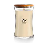 WoodWick vela aromática grande en forma de reloj de arena, grano de vainilla