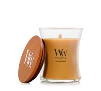 WoodWick Vela Perfumada con Mecha Crepitante | Vela Mediana en Forma de Reloj de Arena Golden Bourbon | Velas de Larga Duración: Hasta 60 Horas | Regalos Perfectos para Mujeres