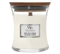WoodWick Fragancias para habitaciones Velas perfumadas White Tea & Jasmine Mini Jar 85 g