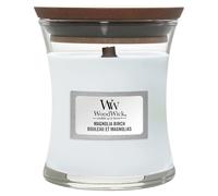 WoodWick Vela perfumada en cristal de reloj de arena con mecha crepitante, magnolia Birch, tiempo de combustión de hasta 20 horas