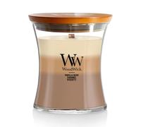 Woodwick, vela perfumada en un frasco, de tamaño mediano, Café Dulces Trilogy, Brown (Brown)