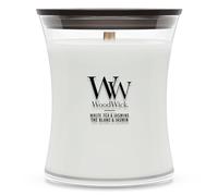 WoodWick Vela perfumada hourglass mediana | Té blanco y jazmín | con mecha crepitante | Tiempo de combustión: hasta 60 horas | Regalos para mujeres