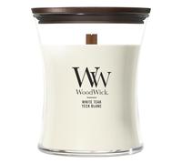 WoodWick Vela perfumada hourglass mediana | Teca blanca | con mecha crepitante | Tiempo de combustión: hasta 60 horas En la playa