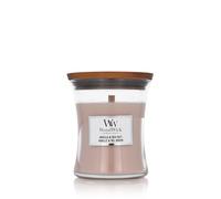 Vela aromática WoodWick Vanilla & Sea Salt con mecha de madera 275 g