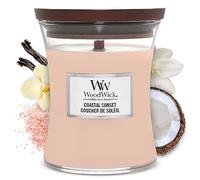 WoodWick Vela perfumada hourglass mediana | Coastal Sunset | con mecha crepitante | Tiempo de combustión: hasta 60 horas | Regalos perfectos para mujeres