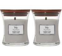 Woodwick Velas aromáticas de lavanda, mini, 85 g (Paquete de 2)