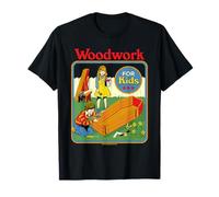 Woodwork Coffin Sarcastic Retro Vintage Funny Adult Humor Camiseta