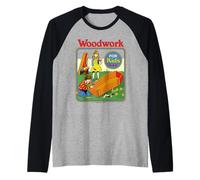 Woodwork Coffin Sarcastic Retro Vintage Funny Adult Humor Camiseta Manga Raglan