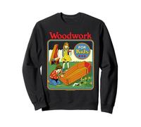 Woodwork Coffin Sarcastic Retro Vintage Funny Adult Humor Sudadera
