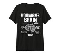 Woodworker Brain Funny Carpenter Workshop DIY Herramientas de Madera Camiseta Premium